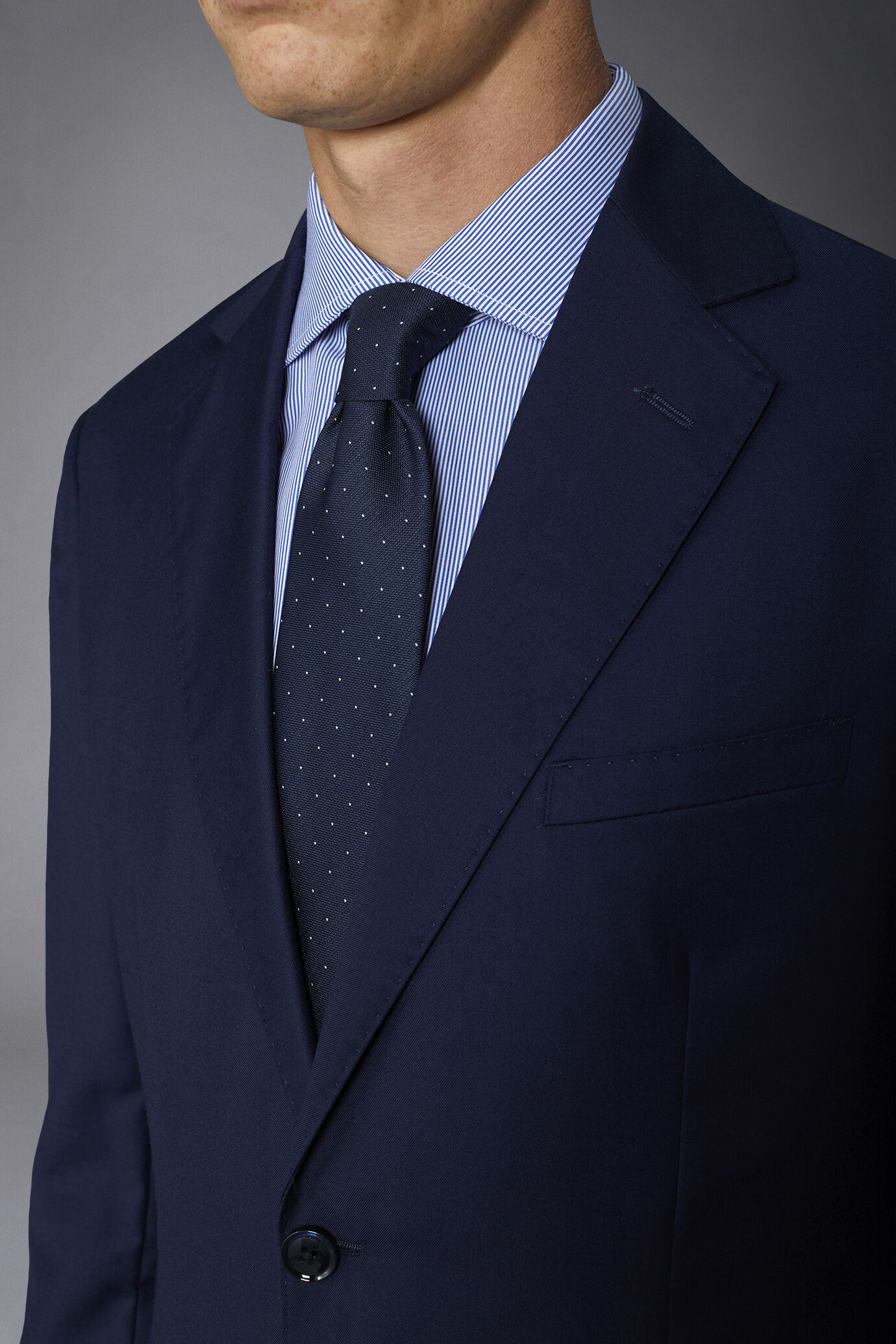 Single breasted suit mix size blue image number null